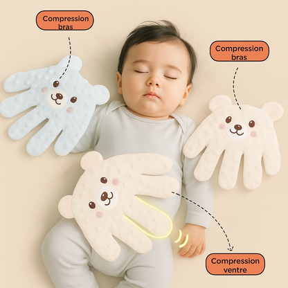 CalmaNest™ – Coussin Chauffant & Apaisant pour Bébé avec Télécommande (3 Modes)