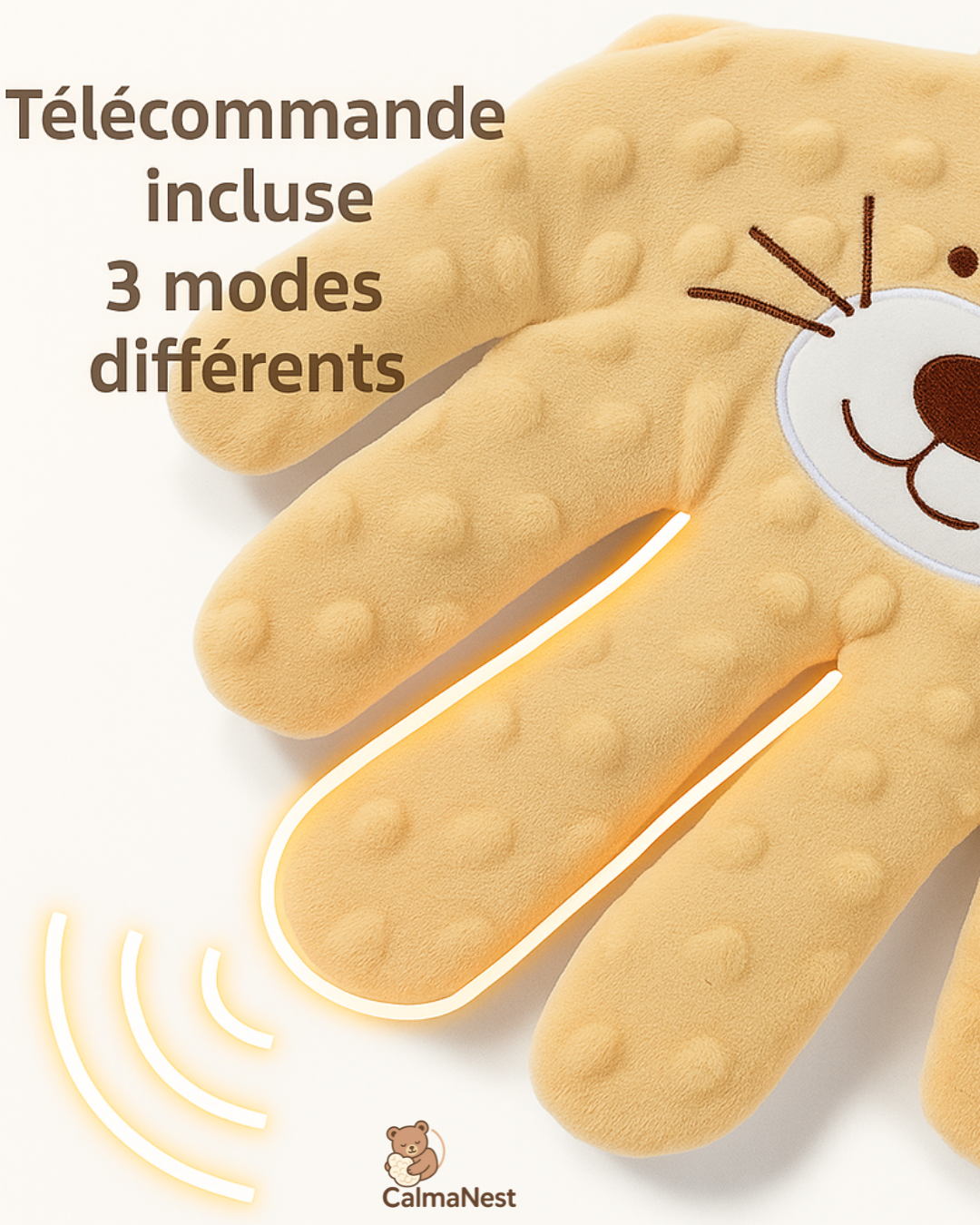 CalmaNest™ – Coussin Chauffant & Apaisant pour Bébé avec Télécommande (3 Modes)